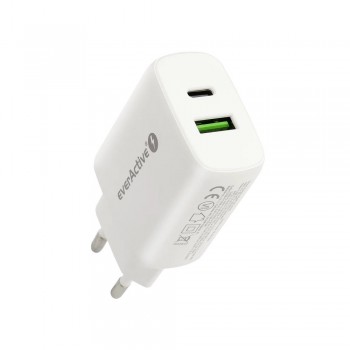 Charger 1 x USB Quick Charge 3.0, 1 x USB-C PD PPS 25W white