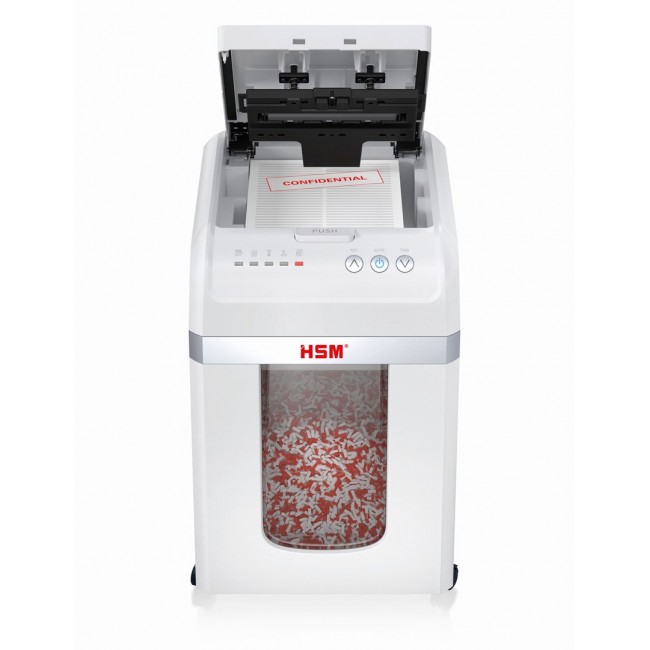HSM Autofeed X300 paper shredder with automatic feeder, 30 L, P4, 4 x 12 mm