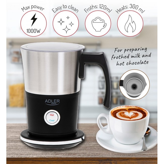 Adler AD 4497 milk frother/warmer Automatic Black Adler AD 4497 milk frother/warmer Automatic Black