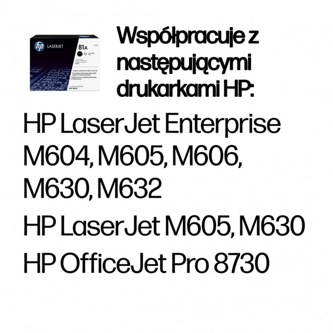 HP 81A Black Original LaserJet Toner Cartridge HP 81A Black Original LaserJet Toner Cartridge