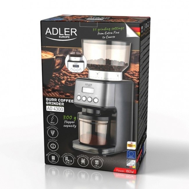 Adler AD 4300 Burr coffee grinder black