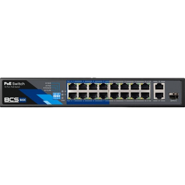 PoE Switch BCS BASIC BCS-B-SP1602G-1SFP PoE Switch BCS BASIC BCS-B-SP1602G-1SFP