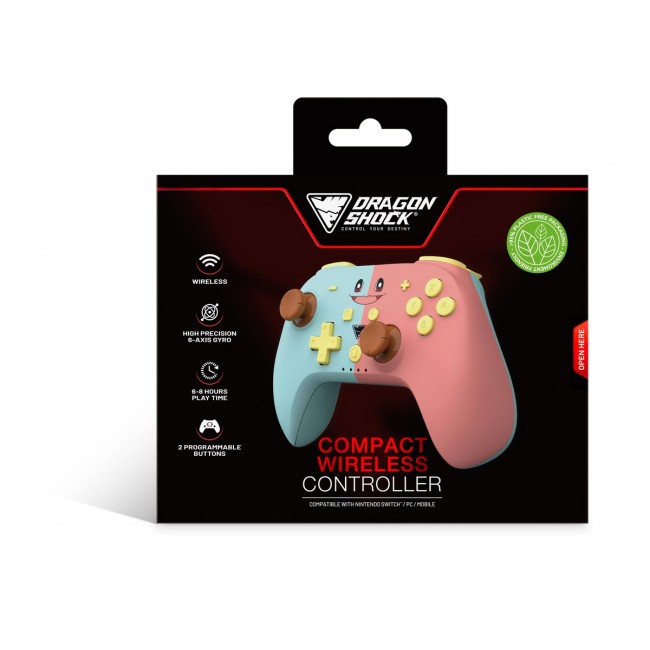 Dragonshock PopTop Blue, Pink, Yellow, Brown Bluetooth Gamepad Analogue / Digital Nintendo Switch, PC