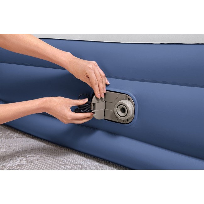 Bestway Tritech Air Mattress Queen with Built-in AC Pump and Antimicrobial Coating 2.03 m x 1.52 m x 46 cm