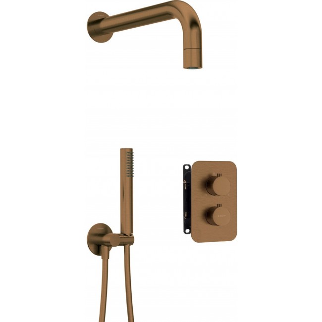 Concealed shower set with thermostat box Concealed shower set with thermostat box