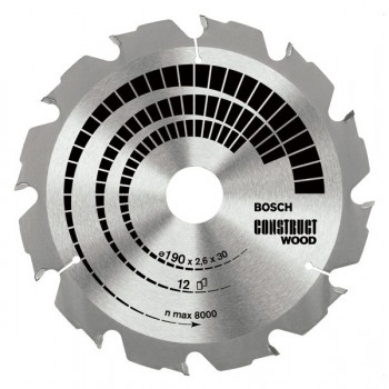 BOSCH SAW CONSTRU. WOOD 500x30x36z x3,8 MATT. WITH NAILS 