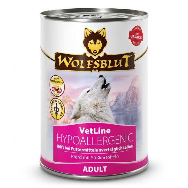 WOLFSBLUT VetLine Hypoallergenic Horse - wet dog food - 395g