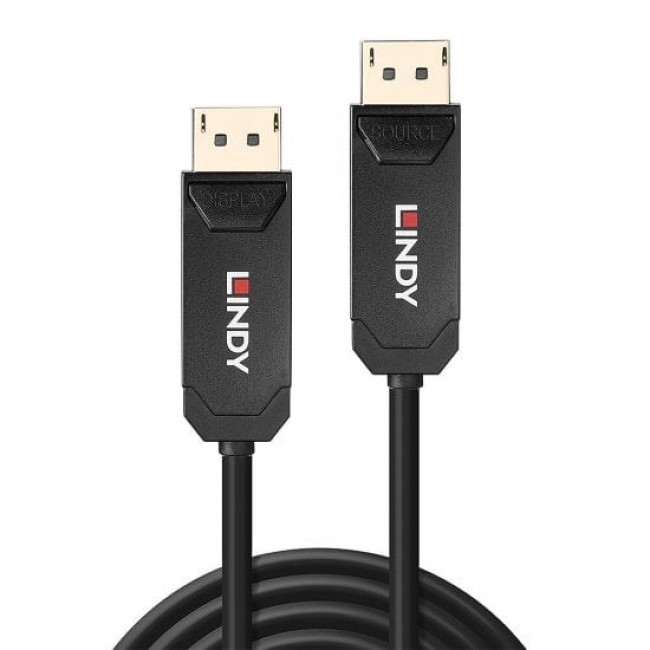 Lindy 50m Fibre Optic Hybrid DP 2.0 UBHR10 Cable