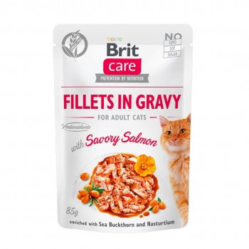 BRIT Care Fillets in Gravy salmon fillets in gravy wet cat food 85g
