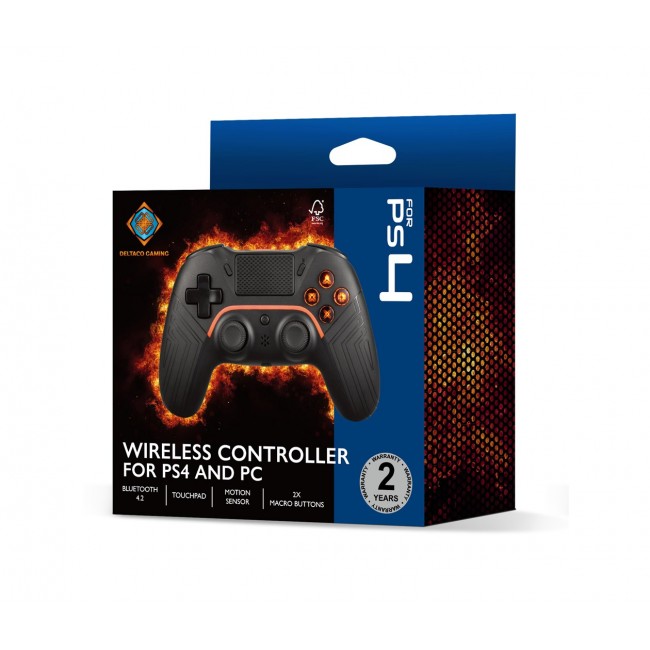 Deltaco Gaming GAM-139 Gaming Controller Black Bluetooth/USB Gamepad Digital Android, PC, PlayStation 4