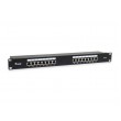 Equip 16-Port Cat.6 Shielded Patch Panel, Black Equip 16-Port Cat.6 Shielded Patch Panel, Black