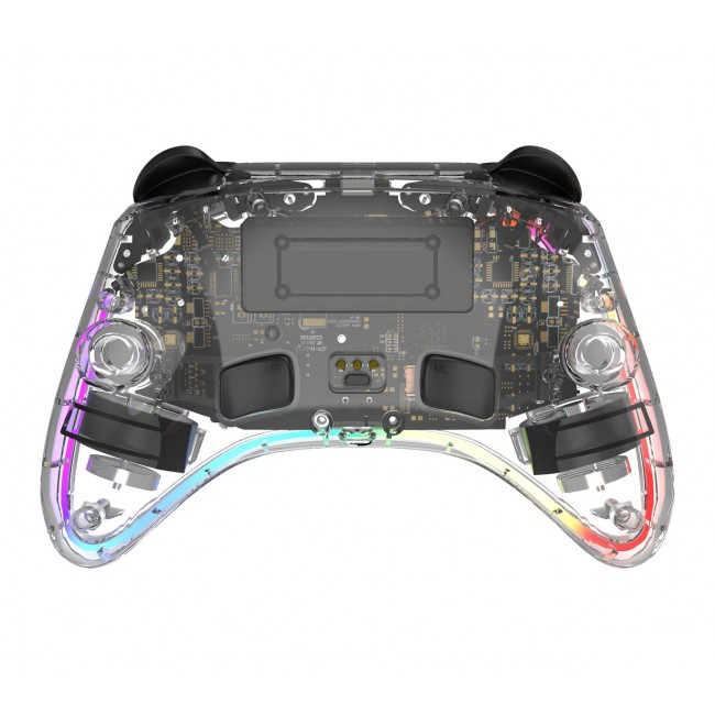 Deltaco Gaming GAM-198-T Gaming Controller Transparent Bluetooth/USB Gamepad Nintendo Switch, Nintendo Switch 2, Nintendo Switch OLED, Android, PC Deltaco Gaming GAM-198-T Gaming Controller Transparent Bluetooth/USB Gamepad Nintendo Switch, Nintendo Switch 2, Nintendo Switch OLED, Android, PC