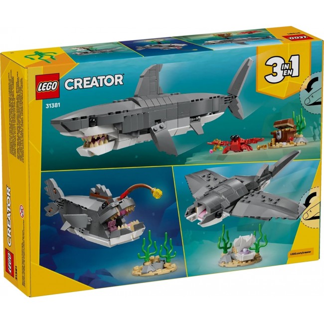 LEGO CREATOR 3 IN 1 31381 Fierce Shark with a Treasure Chest
