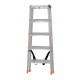 Krause Dopplo double-sided step ladder silver