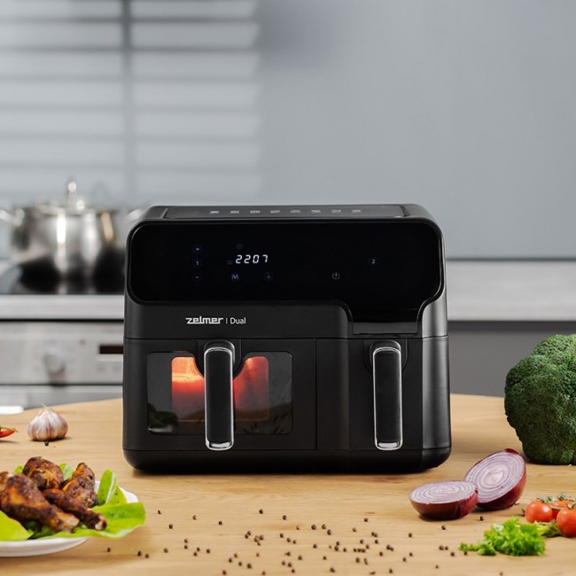 Zelmer ZAF9000 Air Fryer 5.5 l + 3.5 l 2700 W black Zelmer ZAF9000 Air Fryer 5.5 l + 3.5 l 2700 W black