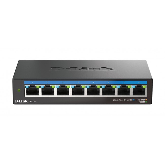D-Link 8-Port 2.5G Multi-Gigabit Desktop Switch D-Link 8-Port 2.5G Multi-Gigabit Desktop Switch