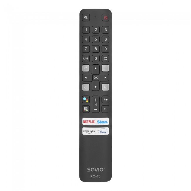 Savio RC-15 universal /replacement for TCL SMART TV remote control IR Wireless Press buttons Savio RC-15 universal /replacement for TCL SMART TV remote control IR Wireless Press buttons