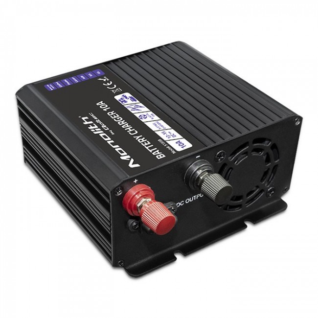Qoltec 51958 Smart Monolith charger for LiFePO4 AGM GEL SLA batteries | 10A | 12V Qoltec 51958 Smart Monolith charger for LiFePO4 AGM GEL SLA batteries | 10A | 12V
