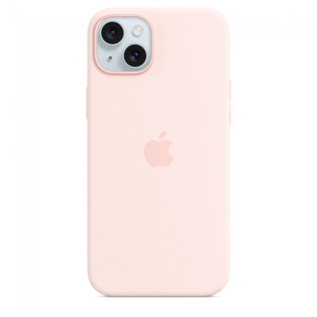 Apple iPhone 15 Plus Silicone Case with MagSafe - Light Pink Apple iPhone 15 Plus Silicone Case with MagSafe - Light Pink