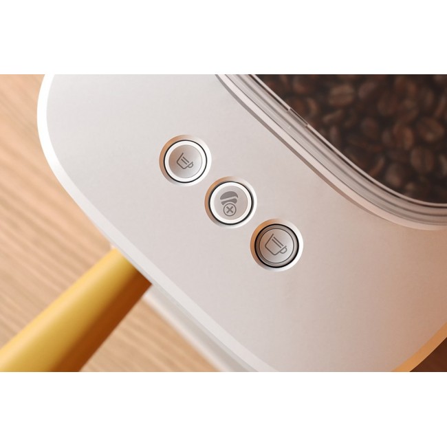 Philips Baristina Espresso Machine - Real espresso, made simple. Milky White with Mango Yellow Portafilter (BAR300/03)