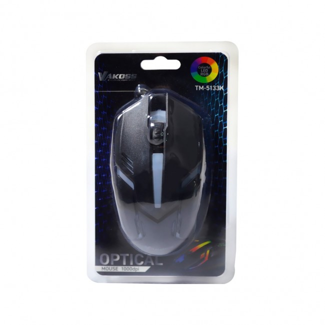 VAKOSS TM-5133K GAMING MOUSE, RGB LIGHTING