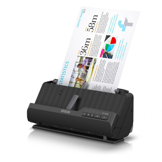 Epson ES-C320W ADF + Sheet-fed scanner 600 x 600 DPI A4 Black