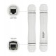 Intellinet Ultra Long Range Outdoor Fast Ethernet PoE+ Extender Kit Extends PoE up to 1000 m (3280 ft.), One PD Port up to 95 W, IEEE 802.3bt (4PPoE) Compatible, IP67 Waterproof and Dustproof, Set of Two Modules, Plastic, Gray