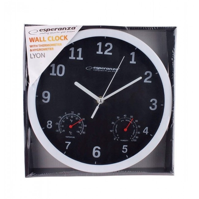 Esperanza EHC016K Mechanical wall clock Round Black