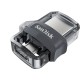 SanDisk Ultra Dual m3.0 USB flash drive 32 GB USB Type-A / Micro-USB 3.2 Gen 1 (3.1 Gen 1) Black, Silver, Transparent