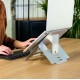 R-Go Tools Laptop stand R-Go Riser Flexible, adjustable folding laptop riser, ergonomic, Hylite aluminum, silver