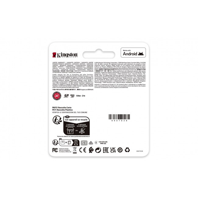 Kingston Technology 256GB microSDXC Canvas Go Plus Gen4 200R A2 U3 Single Pack w/o ADP Kingston Technology 256GB microSDXC Canvas Go Plus Gen4 200R A2 U3 Single Pack w/o ADP