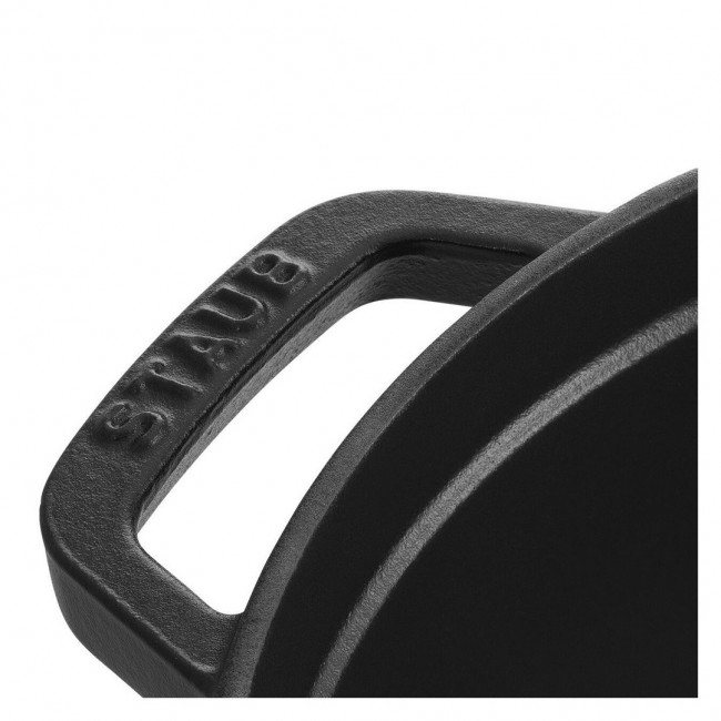 Staub Round Cast Iron Casserole - 3.8 ltr, Black Staub Round Cast Iron Casserole - 3.8 ltr, Black