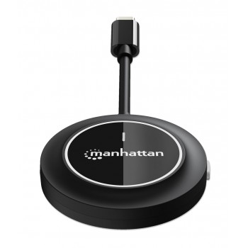 Manhattan 1080p Wireless HDMI Display Adapter with USB-C Transmitter, Dongle Wirelessly Displays a Video Signal from a USB-C Device on an HDMI TV or Projector, Requires Receiver from 208420 Wireless HDMI Presentation Kit, Black