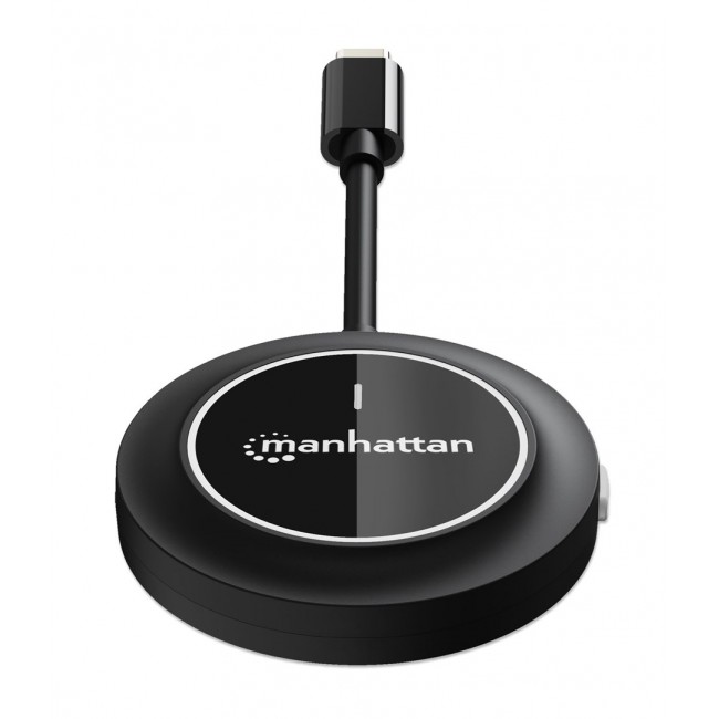 Manhattan 1080p Wireless HDMI Display Adapter with USB-C Transmitter, Dongle Wirelessly Displays a Video Signal from a USB-C Device on an HDMI TV or Projector, Requires Receiver from 208420 Wireless HDMI Presentation Kit, Black