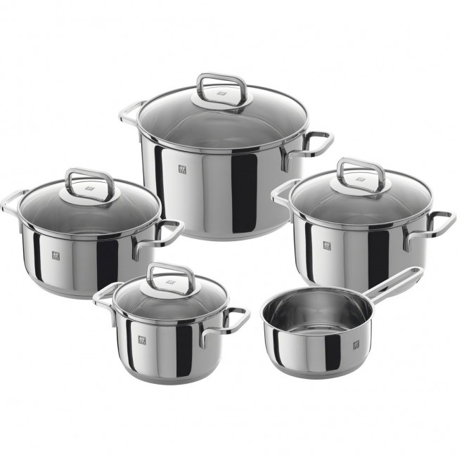 Set of 5 Zwilling Quadro pots