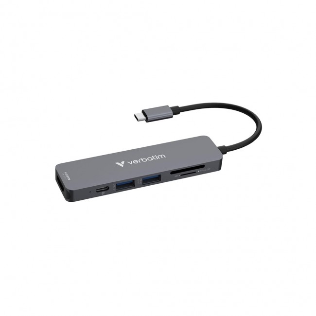 Verbatim USB-C Essentials Multiport Hub 6 ports: HDMI, USB-C PD, USB-A 3.2 Gen 1, USB-A, SD & microSD Verbatim USB-C Essentials Multiport Hub 6 ports: HDMI, USB-C PD, USB-A 3.2 Gen 1, USB-A, SD & microSD