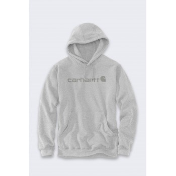 Bluza z kapturem Carhartt Marquette Logo Sweatshirt - heather gray/gray rozmiar: m