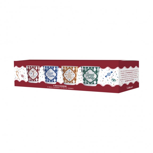 Set of 4 small glasses BIALETTI Candyland 4 x 80 ml (NCANDY010)