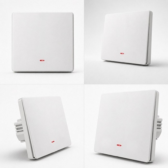 Qoltec 52719 Smart 1-Gang Light Switch | Wi-Fi | Timer | Tuya | Smart life | White