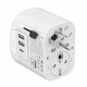Gembird TPA-EU2A1C15-01-W Grounded universal travel power adapter, 15 W, white Gembird TPA-EU2A1C15-01-W Grounded universal travel power adapter, 15 W, white