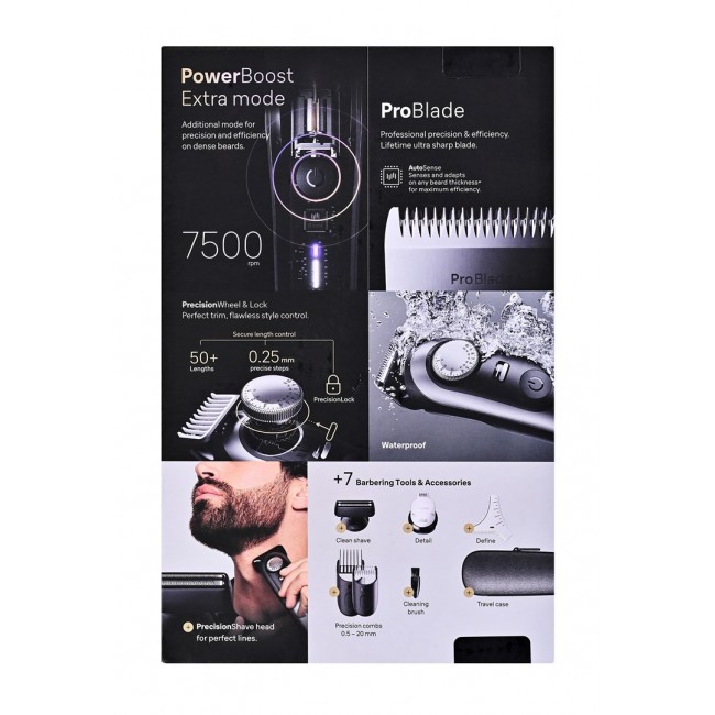 Braun BeardTrimmer 9 80789785 beard trimmer AC/Battery 20 2 cm Wet & Dry Grey