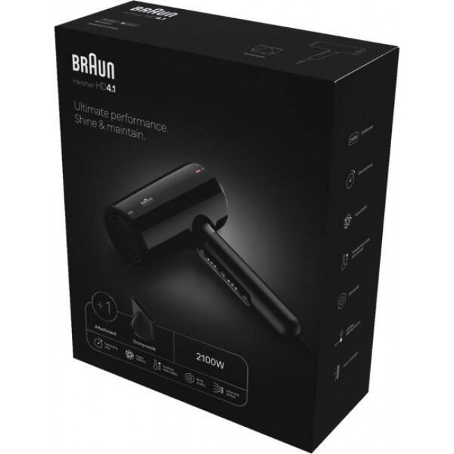 Braun HD4.1 hair dryer 2200 W Black Braun HD4.1 hair dryer 2200 W Black