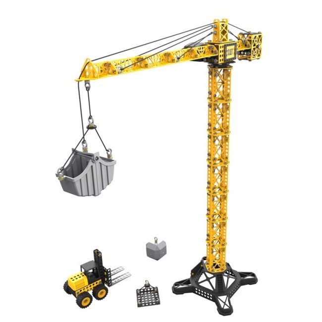TOY RC CONSTRUCTION CRANE SET CAT 82438