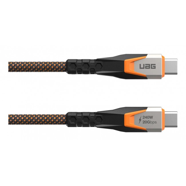 Urban Armor Gear 9B4415114097 USB cable USB 3.2 Gen 2x2 0.75 m USB C Black, Orange