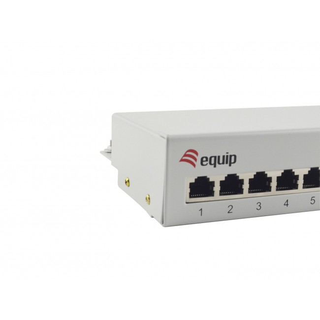 Equip 12-Port Cat.6 Desktop Patch Panel , Light Grey Equip 12-Port Cat.6 Desktop Patch Panel , Light Grey