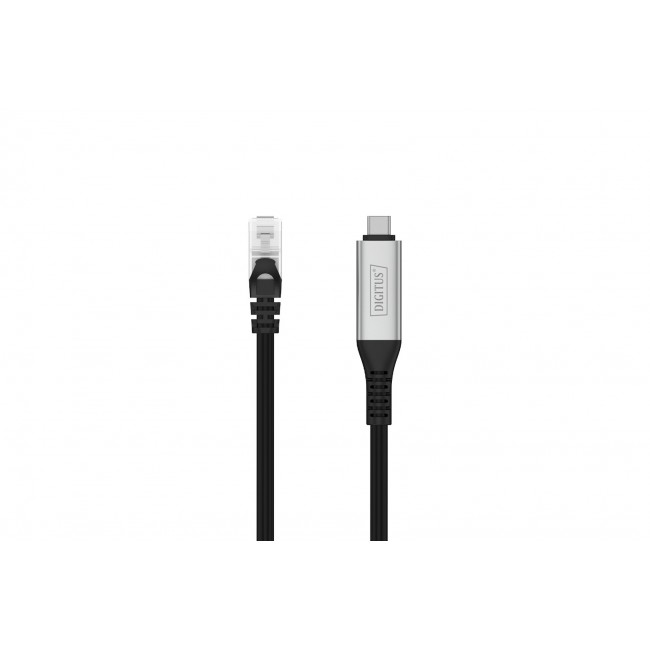 Digitus USB-C - RJ45 Ethernet cable, 1Gbit/s, 15m