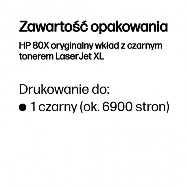 HP 80X High Yield Black Original LaserJet Toner Cartridge