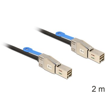 DeLOCK 83395 Serial Attached SCSI (SAS) cable 2 m Black