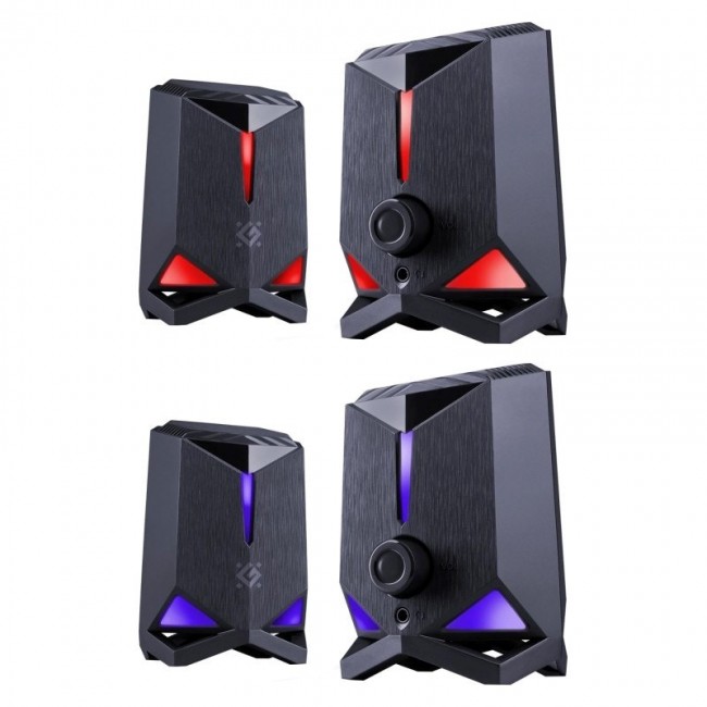 PC SPEAKERS ROCKET 2.0 6W LED USB BLACK