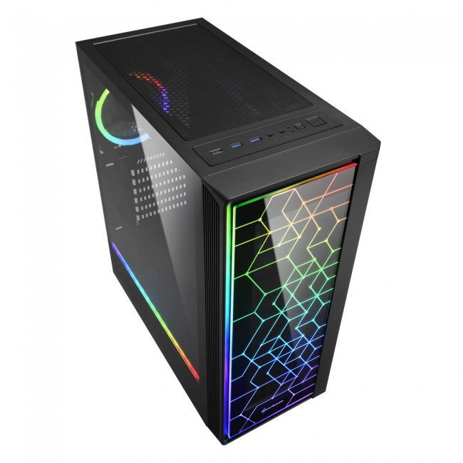 Sharkoon RGB LIT 100 Midi Tower Black Sharkoon RGB LIT 100 Midi Tower Black